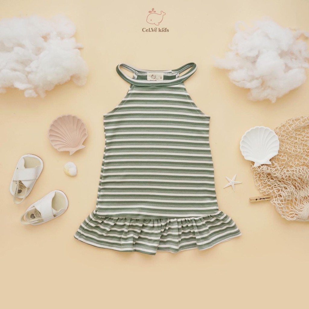 CELVEkids-Dres Prilly Anak Perempuan Korean style Bahan Knit usia 1-7th