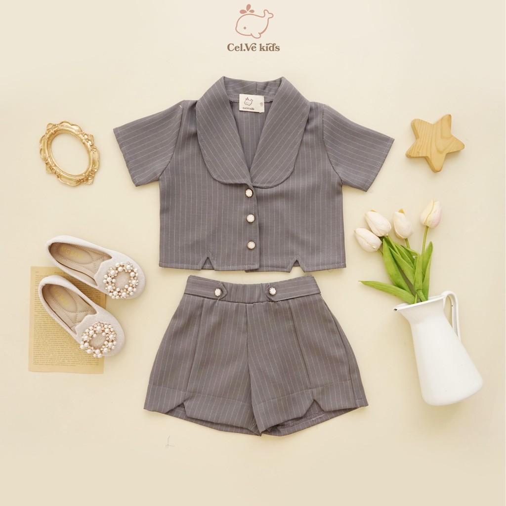 CELVEkids - Stelan Shanon Set Baju celana Anak Perempuan Korean style semiwool usia 1-5th