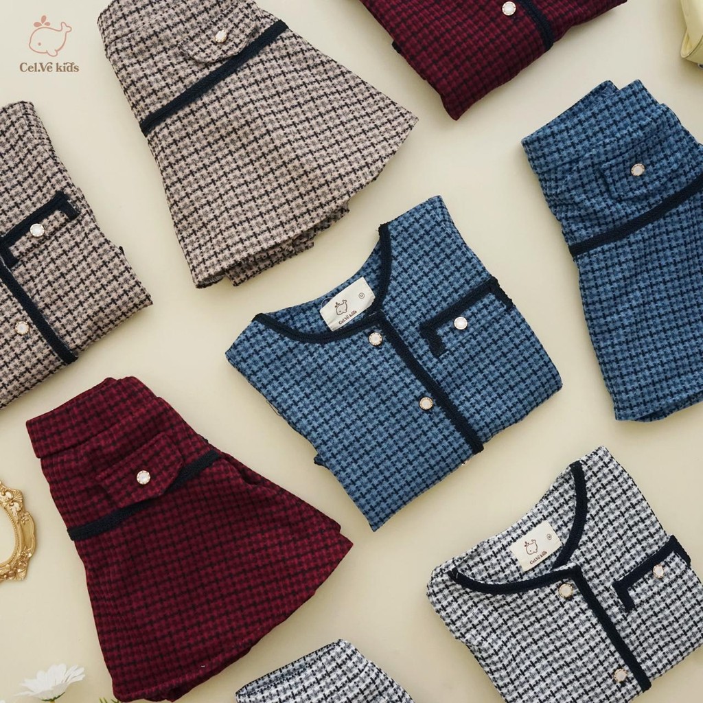 CELVEkids - Stelan Edelina Set Baju rok celana Anak Perempuan Korean style Knit usia 1-6th