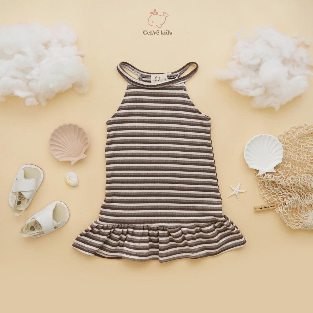 CELVEkids-Dres Prilly Anak Perempuan Korean style Bahan Knit usia 1-7th