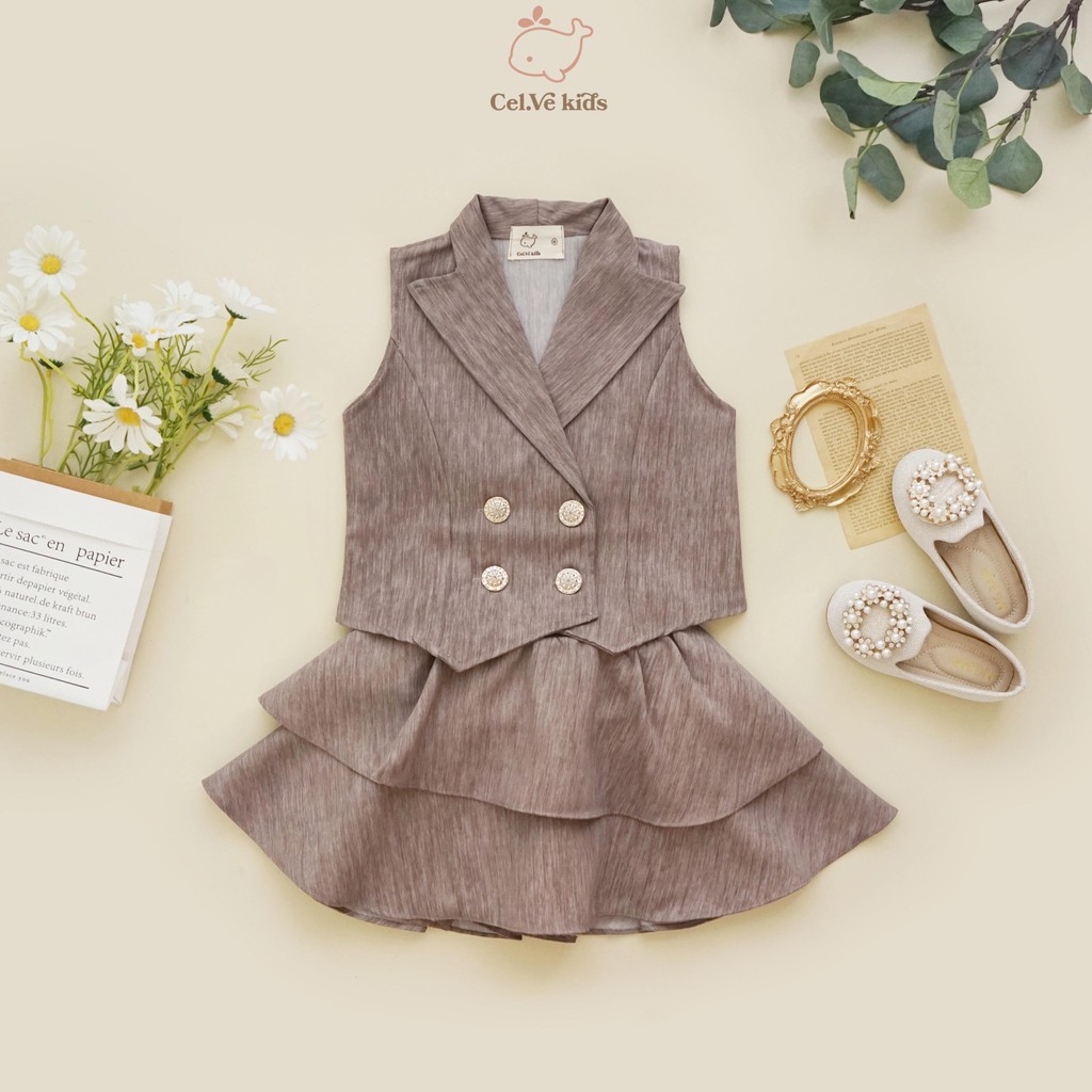 CELVEkids - Stelan Cydney Set Baju rok celana Anak Perempuan Korean style semiwool usia 1-8th