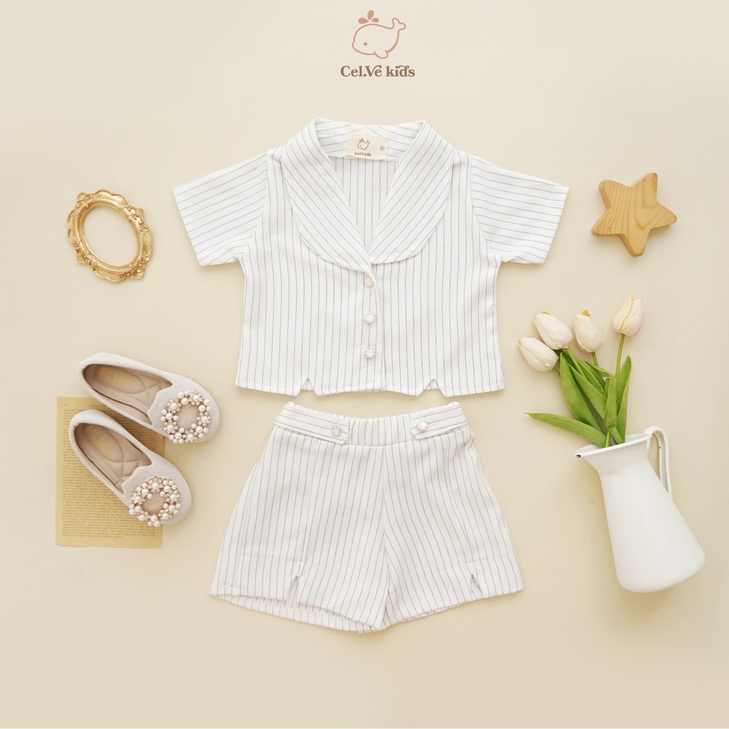 CELVEkids - Stelan Shanon Set Baju celana Anak Perempuan Korean style semiwool usia 1-5th