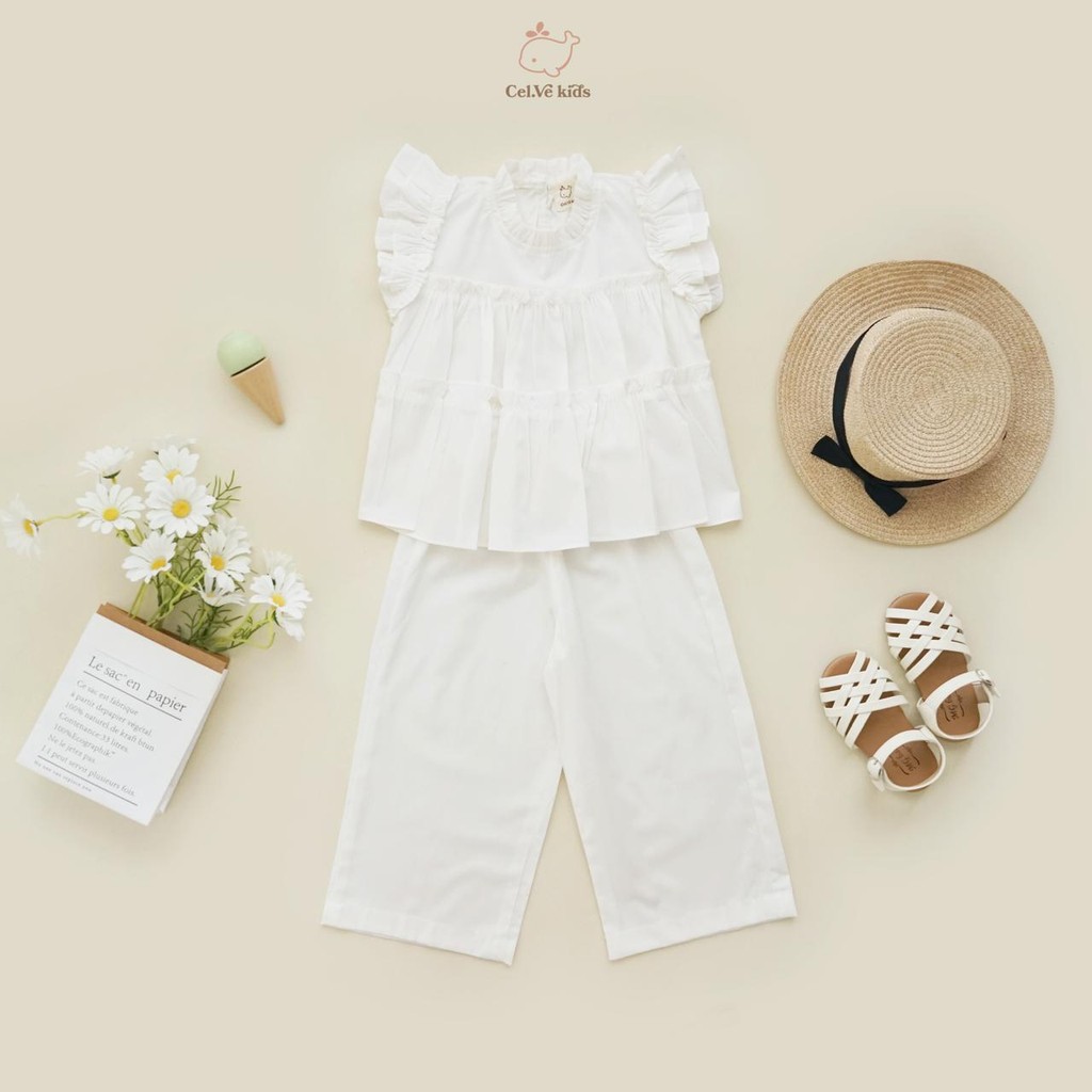 CELVEkids - Stelan Fronie Set Baju Anak Perempuan Korean style Bahan katun poplin usia 1-8th