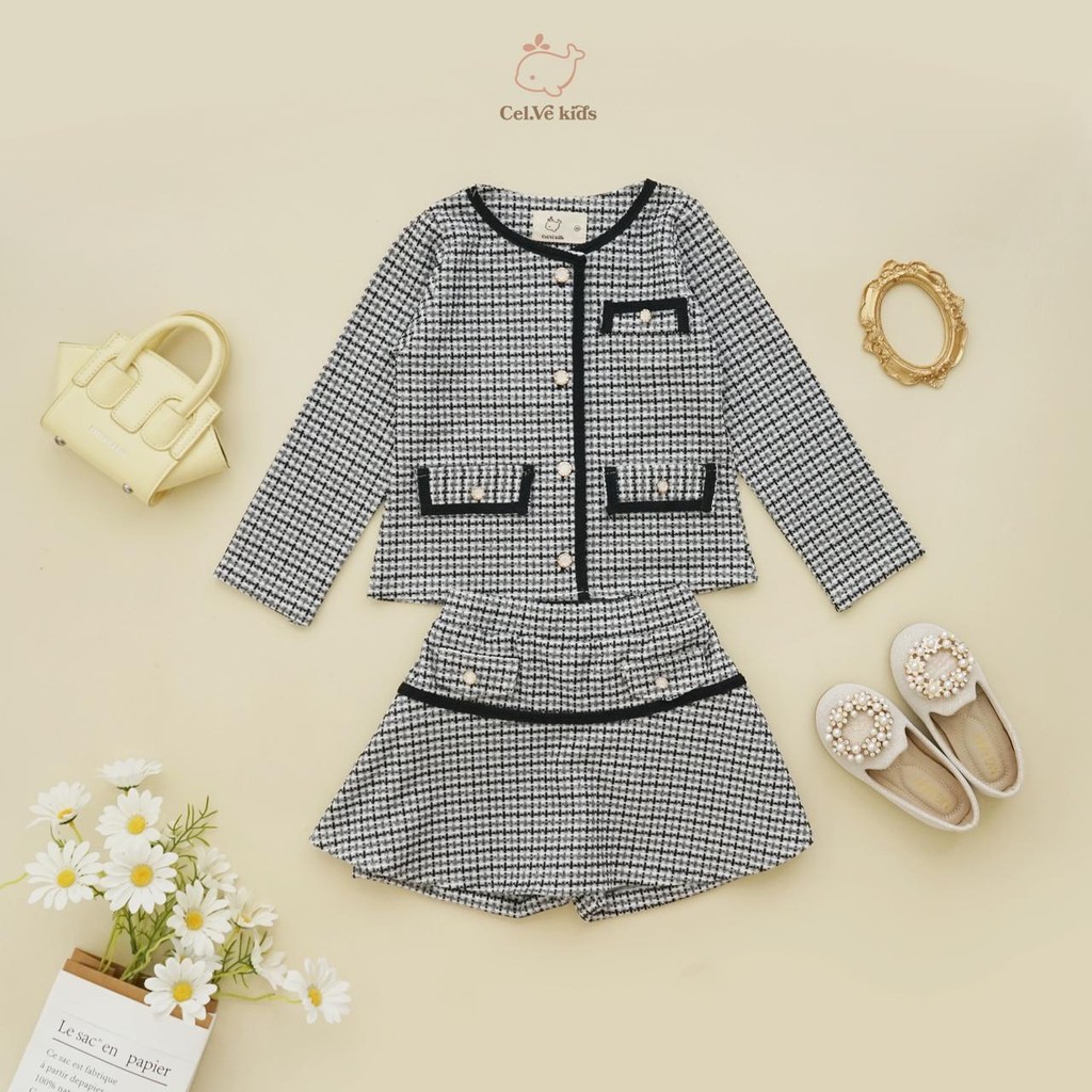 CELVEkids - Stelan Edelina Set Baju rok celana Anak Perempuan Korean style Knit usia 1-6th