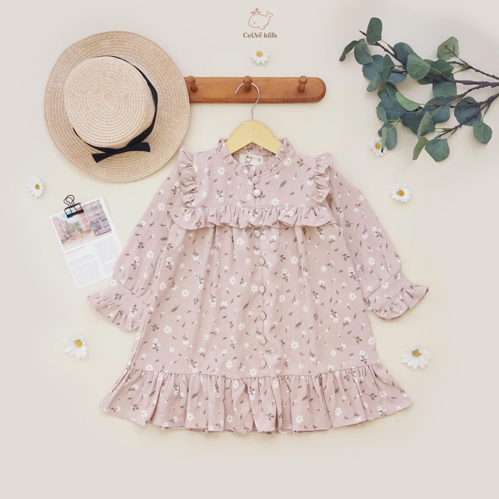 CELVEkids - Dress Magnolia rok Anak Perempuan Korean style Bahan crinkle viscose usia 1-6th+