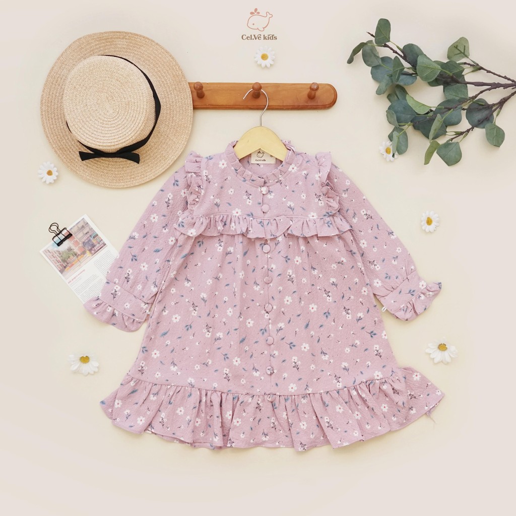 CELVEkids - Dress Magnolia rok Anak Perempuan Korean style Bahan crinkle viscose usia 1-6th+