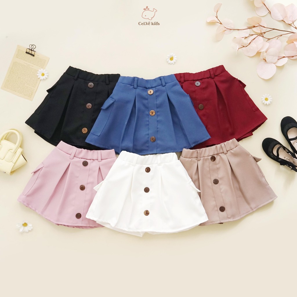 CELVEkids - Skort Pants Lucia rok celana Anak Perempuan Korean style Bahan Katun twill usia 1-8th
