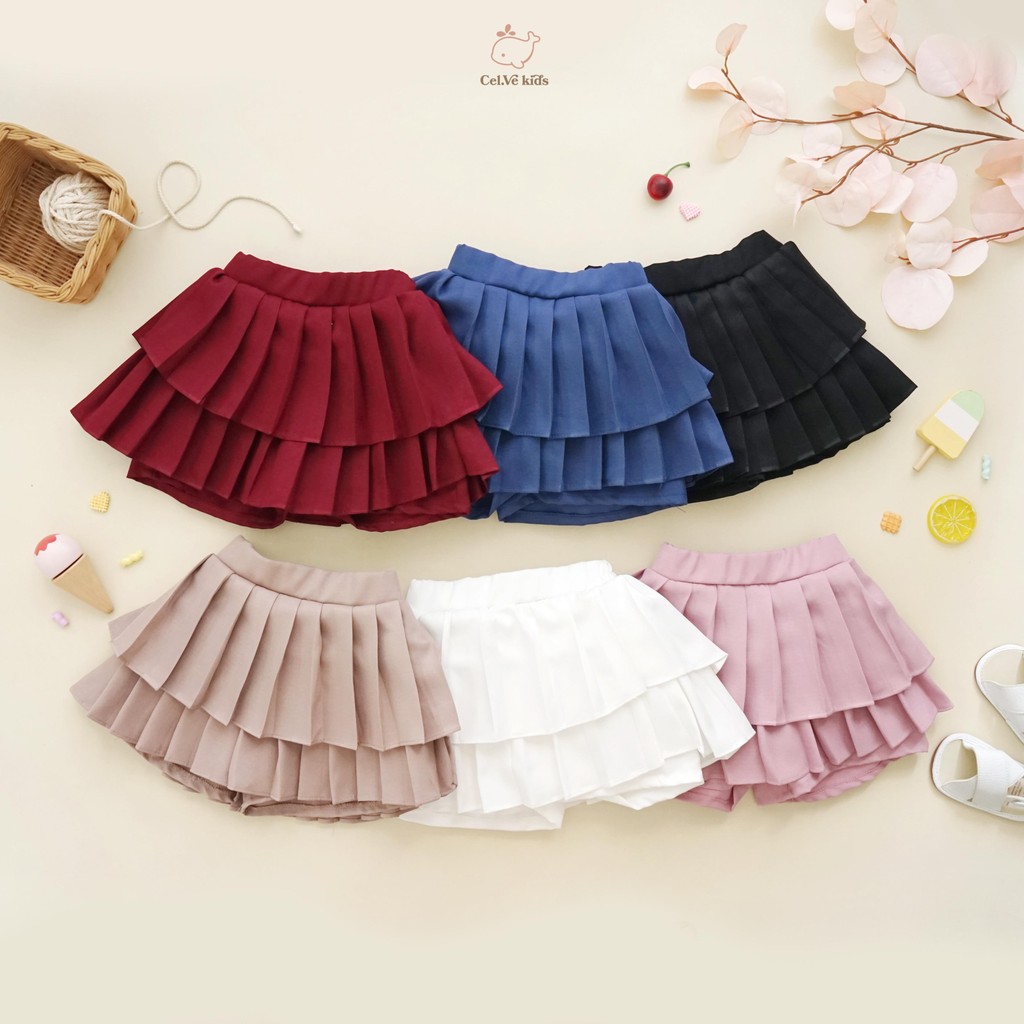 CELVEkids - Skort Pants Juliette rok celana Anak Perempuan Korean style Bahan Katun twill usia 1-8th