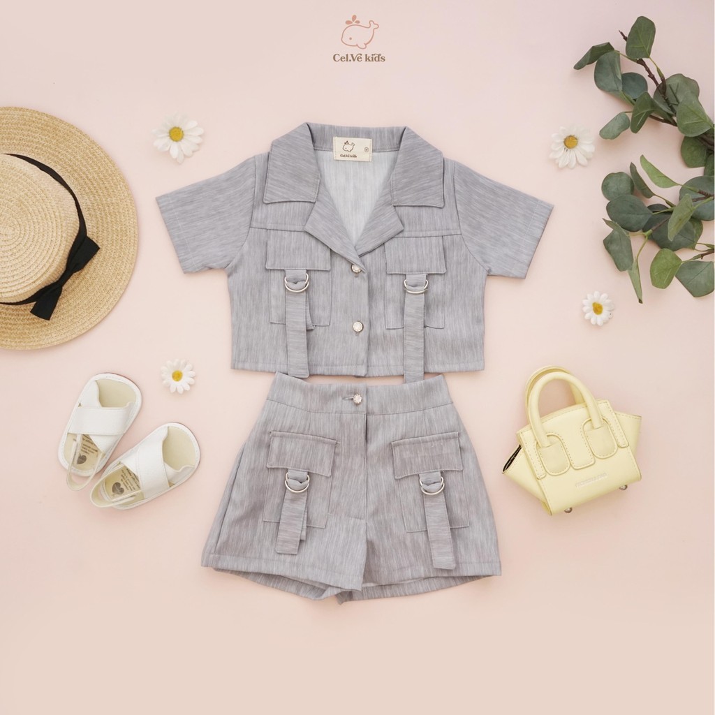 CELVEkids - Stelan Megan Set Baju Celana Anak Perempuan Korean style semiwool usia 1-8th