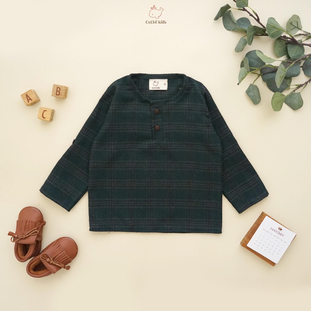 CELVEkids - Top Justine Atasan Anak laki laki Korean style Bahan Flanel usia 1-6th