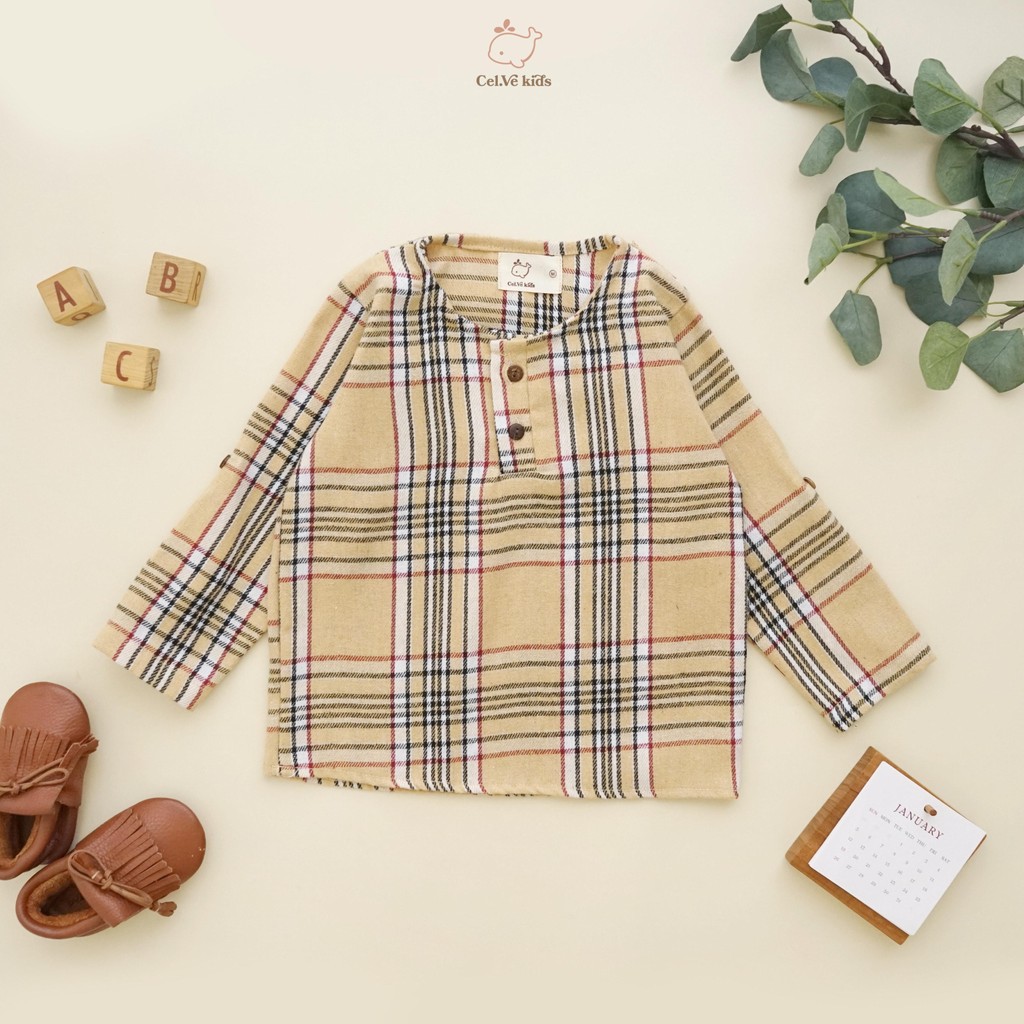 CELVEkids - Top Justine Atasan Anak laki laki Korean style Bahan Flanel usia 1-6th