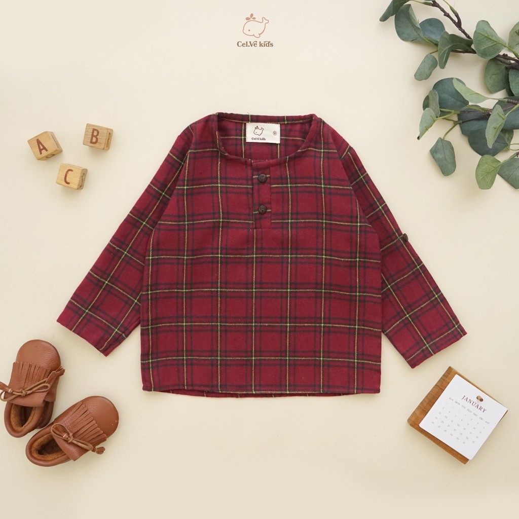CELVEkids - Top Justine Atasan Anak laki laki Korean style Bahan Flanel usia 1-6th