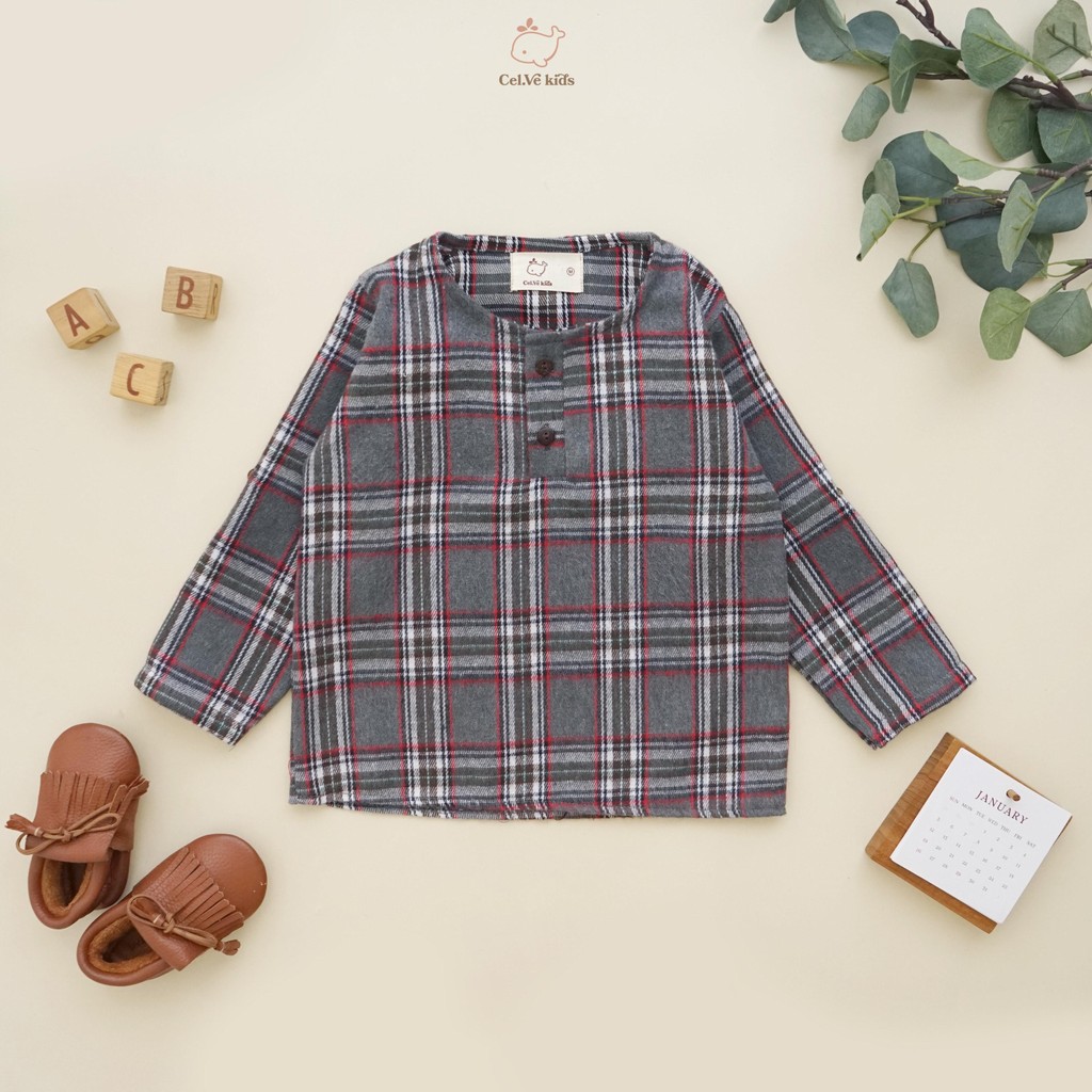 CELVEkids - Top Justine Atasan Anak laki laki Korean style Bahan Flanel usia 1-6th