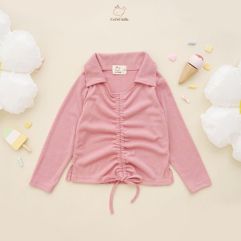 Celvekids - Top Chika Atasan Blouse Anak Perempuan Korean Style Bahan Knit Usia 1-5th