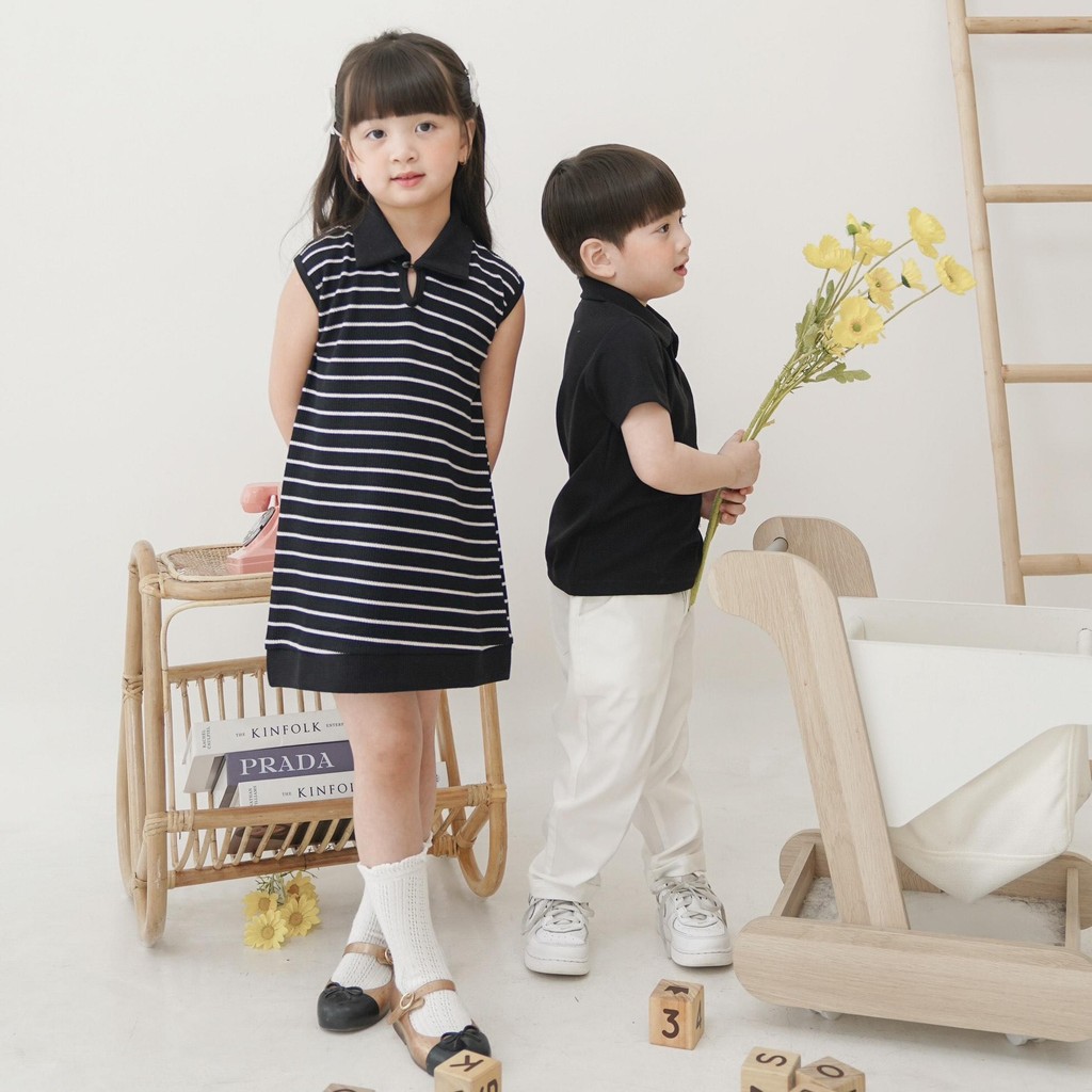 CELVEkids - Michelle Dress Anak Perempuan Korean style Bahan knit usia 1-8th