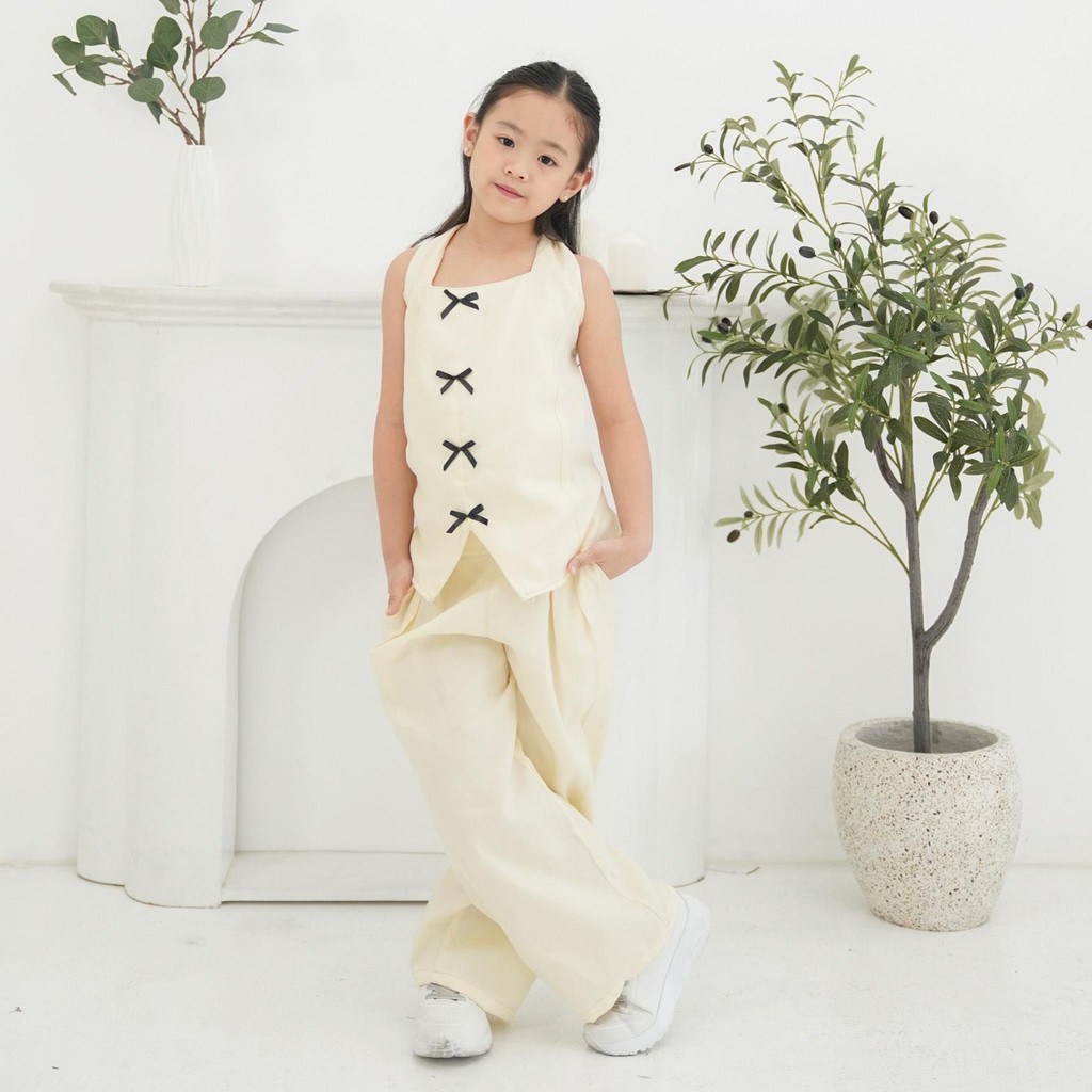 CELVEkids - Stelan DOROTHY Set Baju Celana Anak Perempuan Korean style Denim usia 1-8th