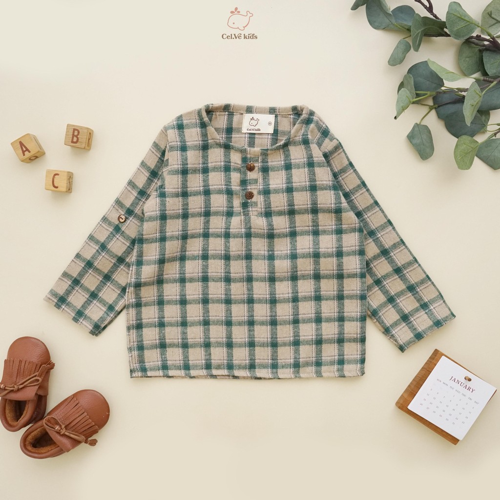 CELVEkids - Top Justine Atasan Anak laki laki Korean style Bahan Flanel usia 1-6th