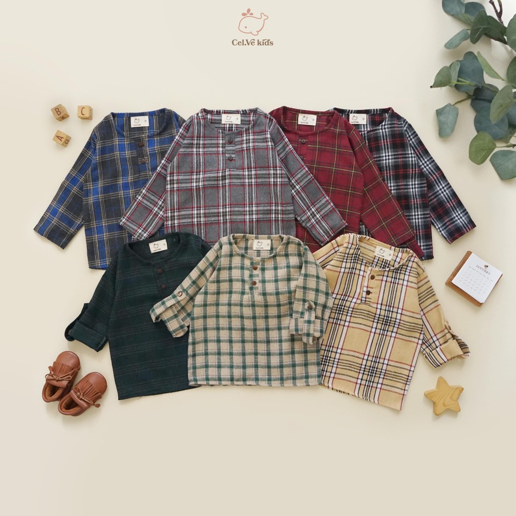 CELVEkids - Top Justine Atasan Anak laki laki Korean style Bahan Flanel usia 1-6th