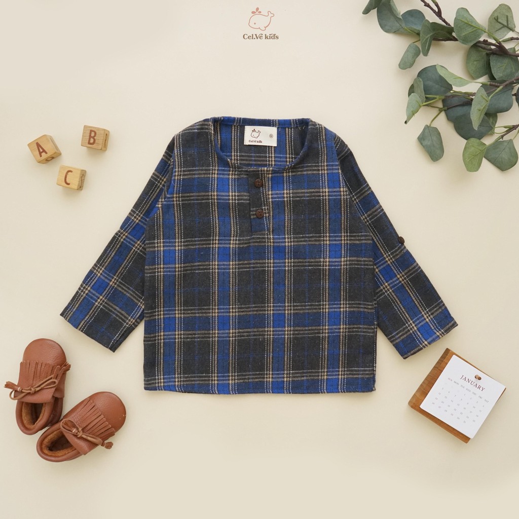 CELVEkids - Top Justine Atasan Anak laki laki Korean style Bahan Flanel usia 1-6th