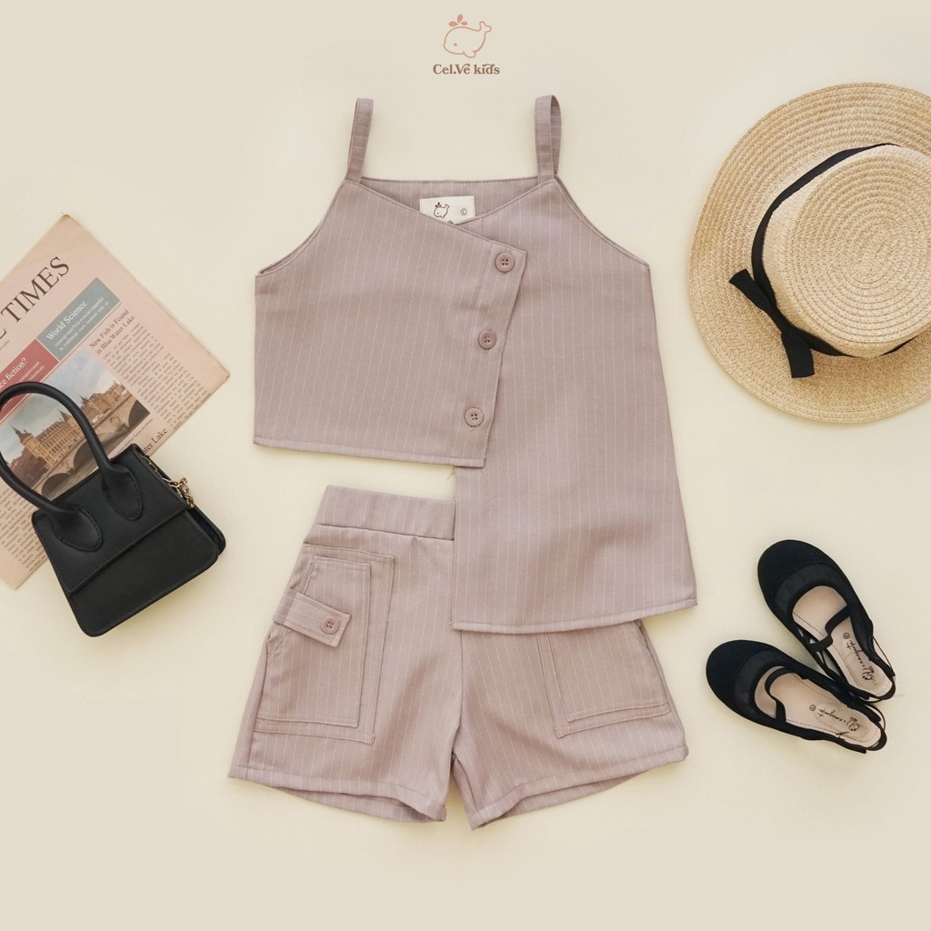 CELVEkids - Stelan Venice Set Baju celana Anak Perempuan Korean style semiwool usia 1-5th