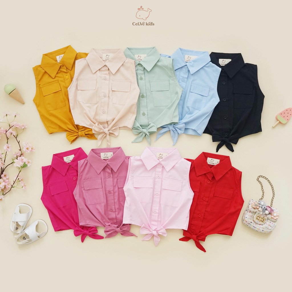 CELVEkids - Cindy Atasan Anak Perempuan Korean style Bahan Katun Poplin usia 1-5th