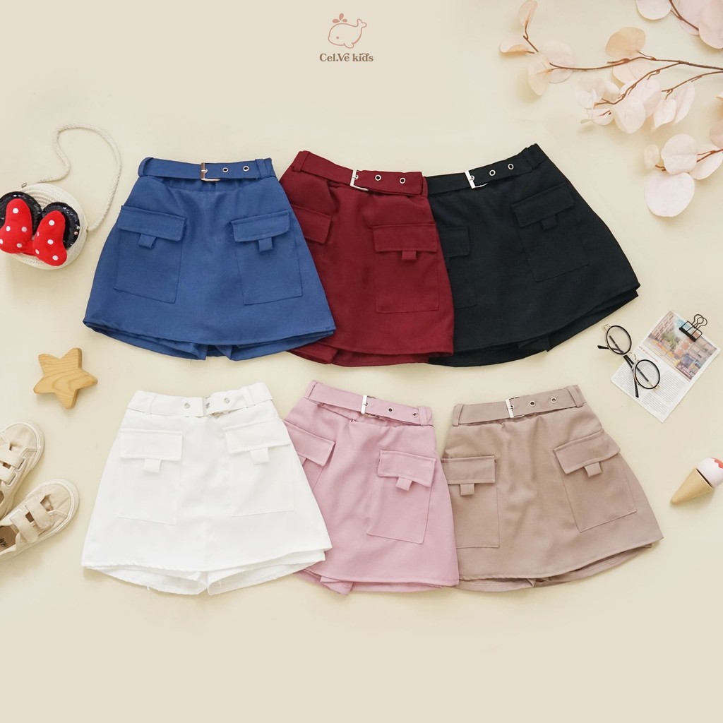 Celvekids - Skort Pants Elysia Rok Celana Anak Perempuan Korean Style Bahan Semiwool Usia 1-8th