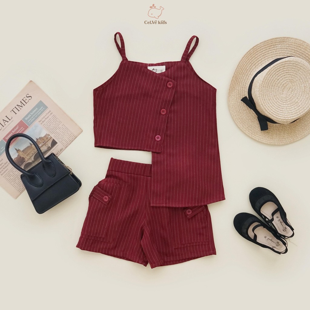 CELVEkids - Stelan Venice Set Baju celana Anak Perempuan Korean style semiwool usia 1-5th