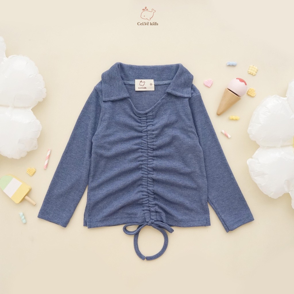Celvekids - Top Chika Atasan Blouse Anak Perempuan Korean Style Bahan Knit Usia 1-5th
