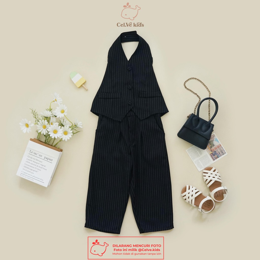 CELVEkids - Stelan Claudia Set Baju celana Anak Perempuan Korean style semiwool usia 1-8th