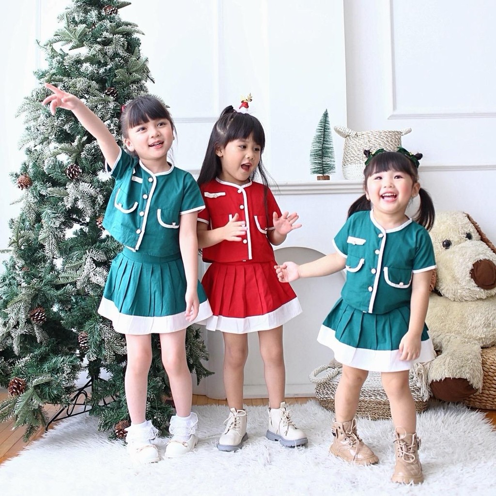CELVEkids - Stelan Alecia Set Baju celana Anak Perempuan Korean style Bahan cotton usia 1-6tha