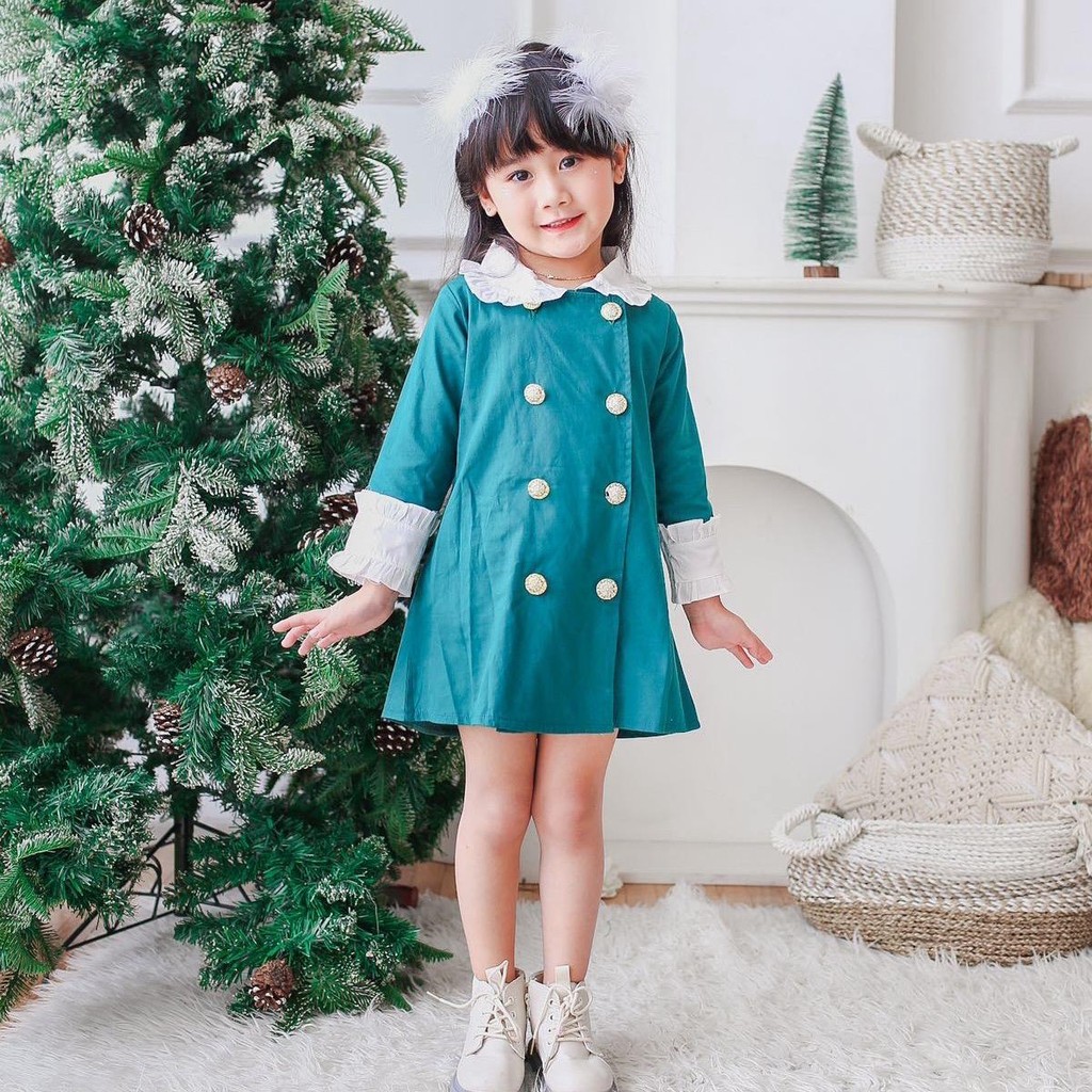 CELVEkids - Quinn Dress Baju Rok Anak Perempuan Korean style Bahan cotton usia 1-6th