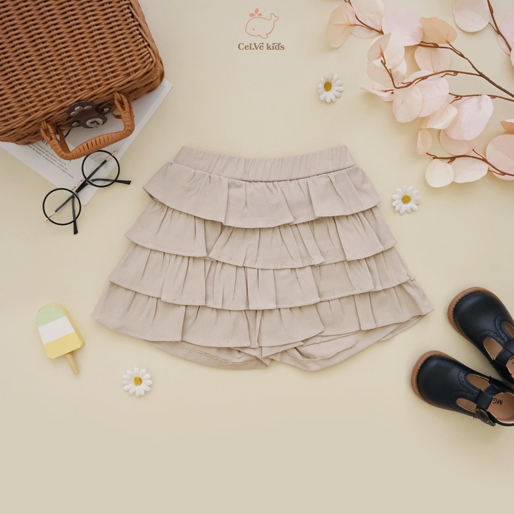 Celvekids - Skort Pants Nadine Rok Celana Anak Perempuan Korean Style Bahan Chinos Usia 1-8th