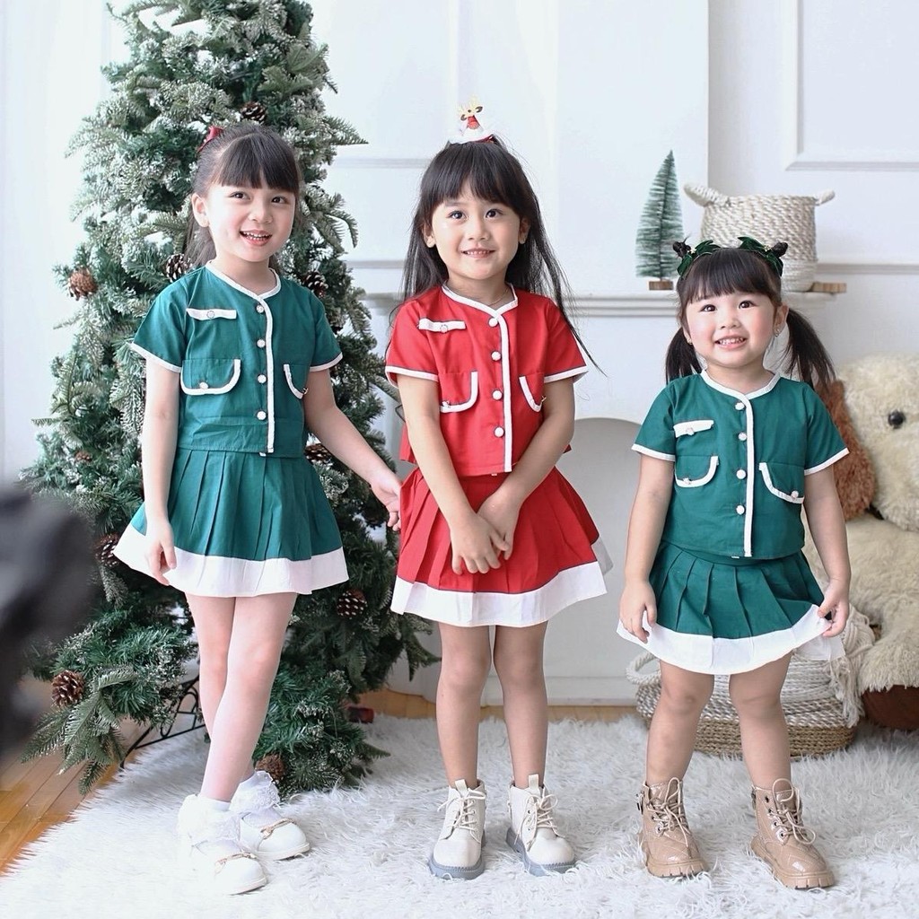 CELVEkids - Stelan Alecia Set Baju celana Anak Perempuan Korean style Bahan cotton usia 1-6tha