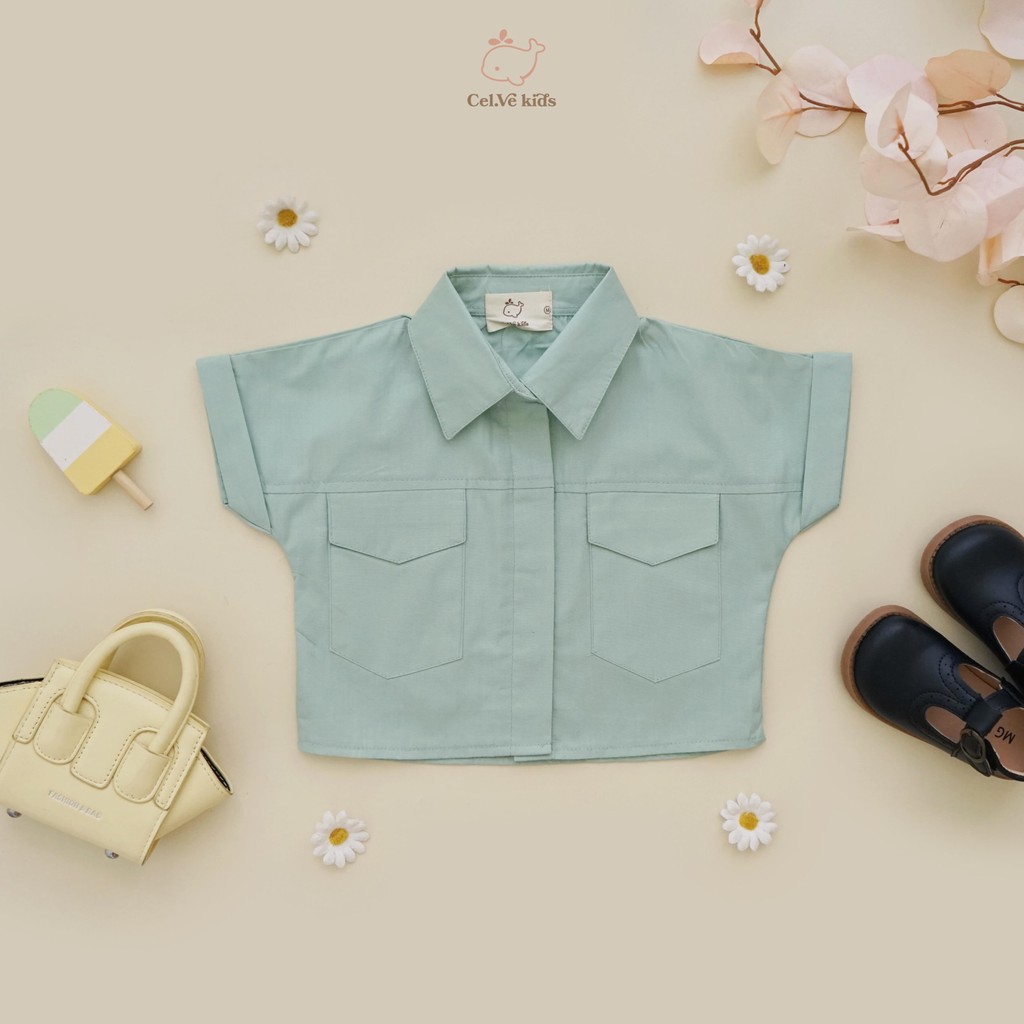 CELVEkids - Tasya Atasan Anak Perempuan Korean style Bahan Katun Poplin usia 1-5th