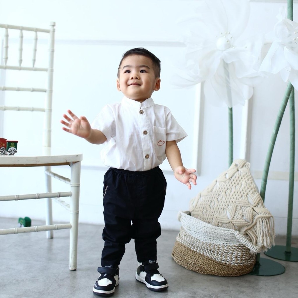 CELVEkids -  Charlton Kemeja atasan Anak laki-laki Korean style Bahan cotton usia 1-6th