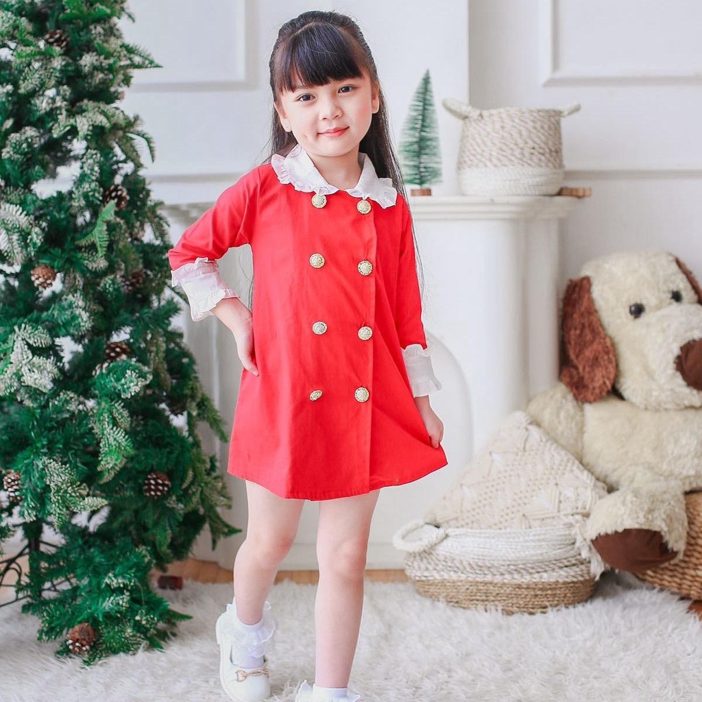 CELVEkids - Quinn Dress Baju Rok Anak Perempuan Korean style Bahan cotton usia 1-6th