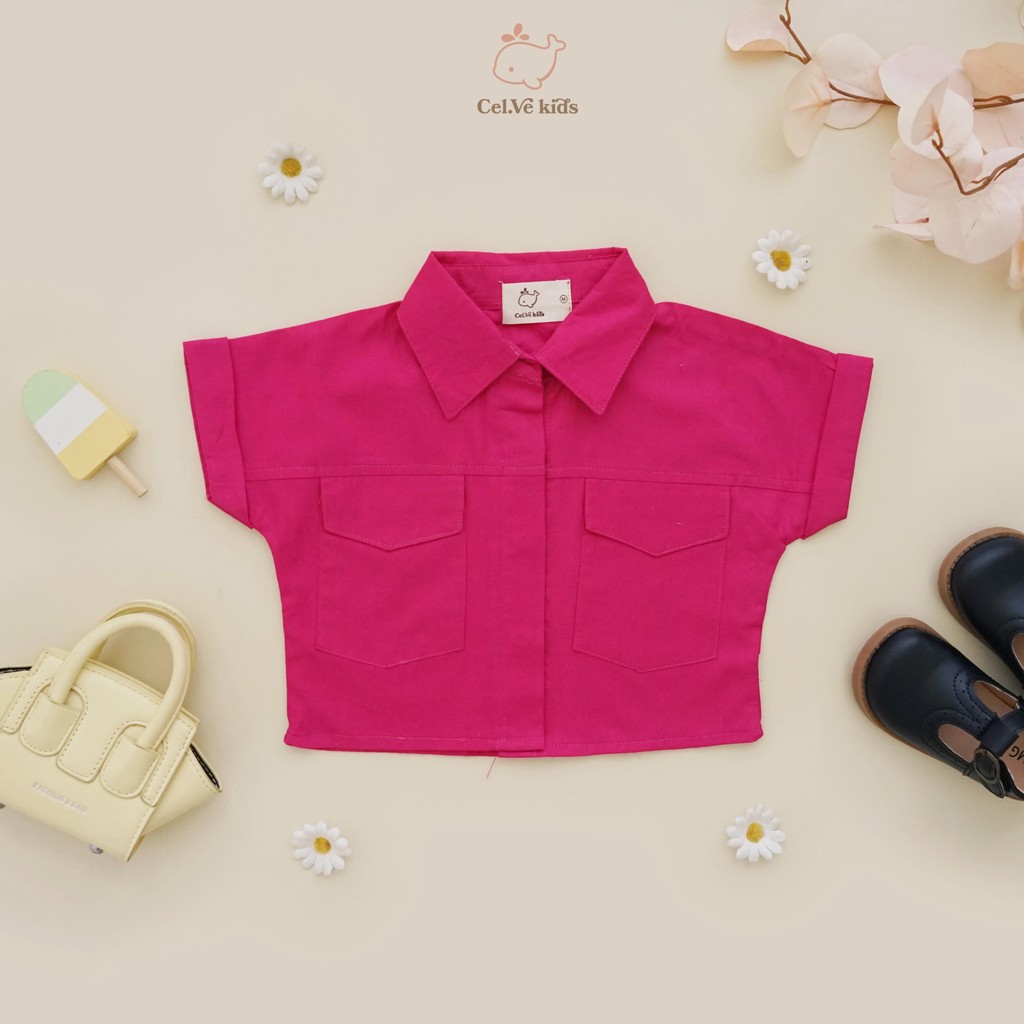 CELVEkids - Tasya Atasan Anak Perempuan Korean style Bahan Katun Poplin usia 1-5th