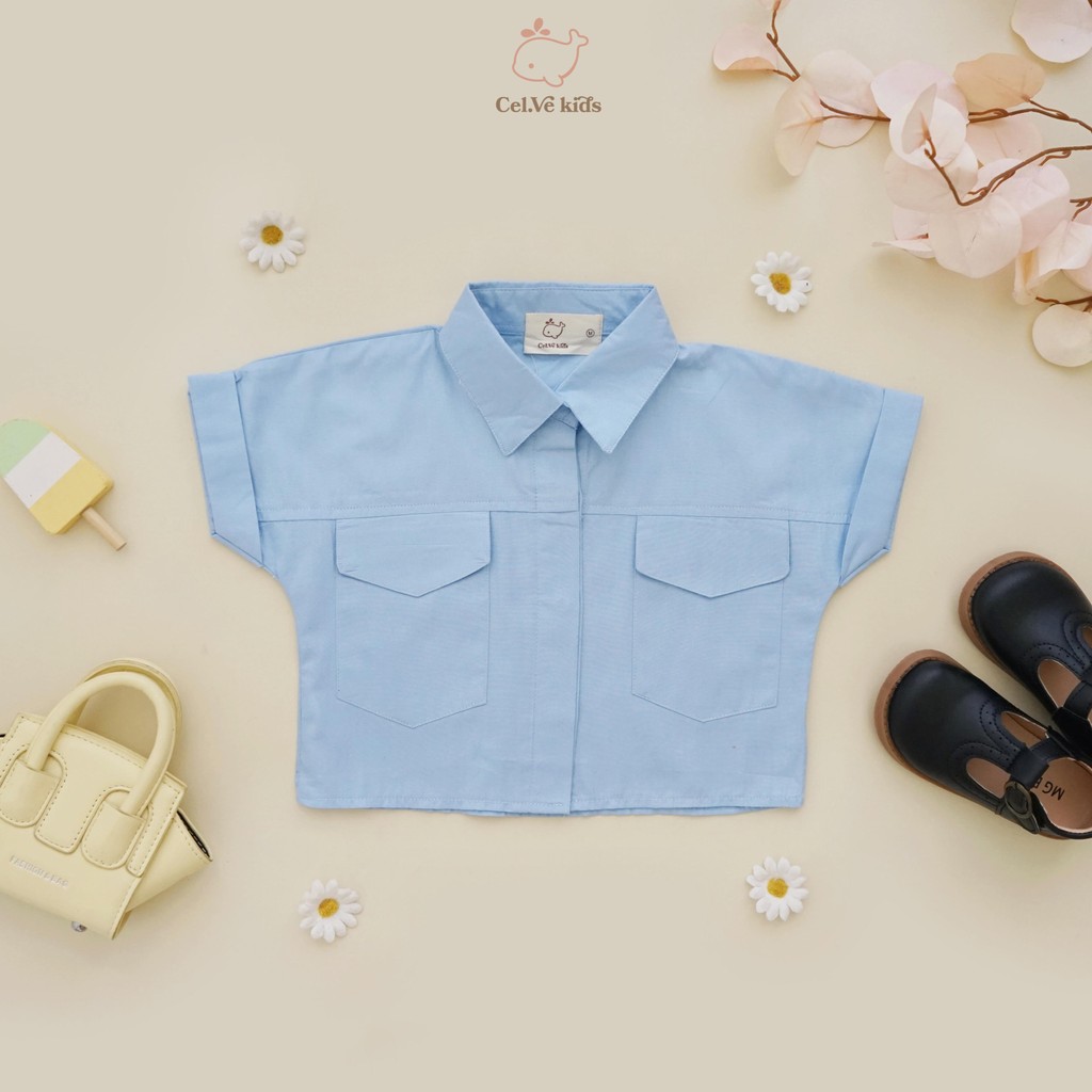 CELVEkids - Tasya Atasan Anak Perempuan Korean style Bahan Katun Poplin usia 1-5th