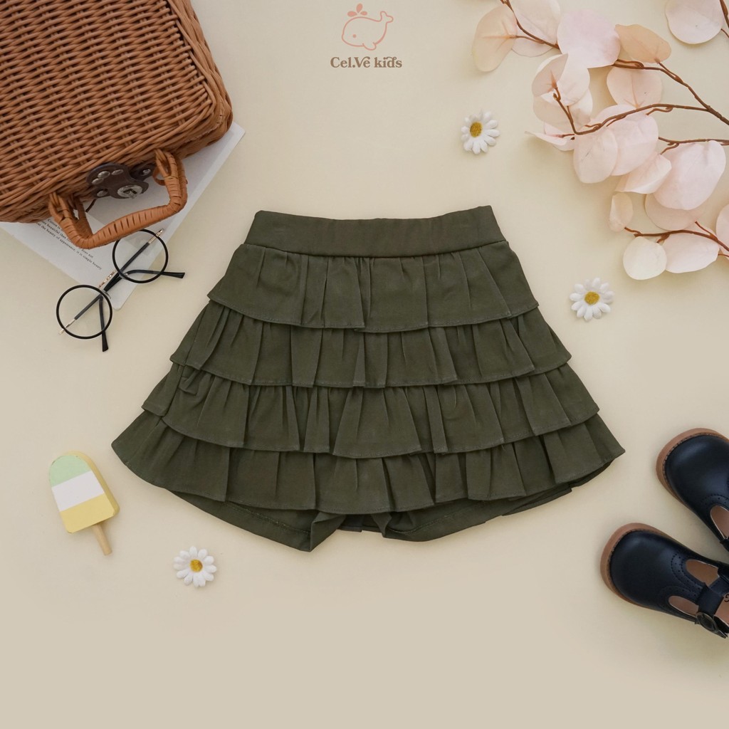 Celvekids - Skort Pants Nadine Rok Celana Anak Perempuan Korean Style Bahan Chinos Usia 1-8th