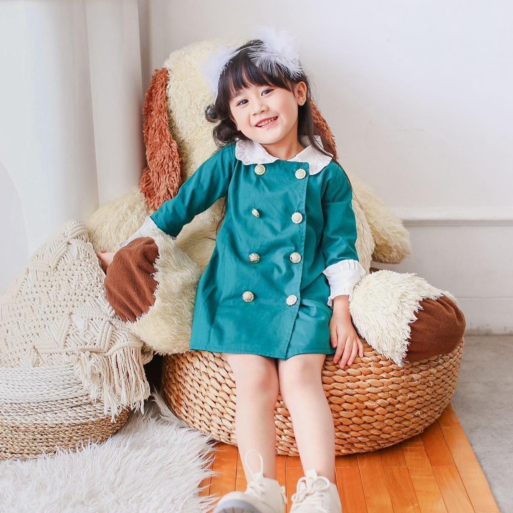 CELVEkids - Quinn Dress Baju Rok Anak Perempuan Korean style Bahan cotton usia 1-6th