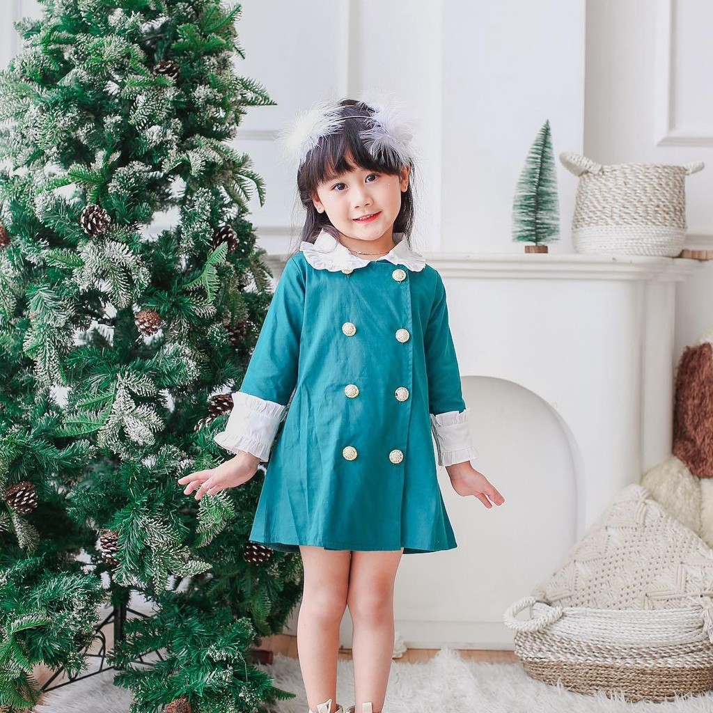 CELVEkids - Quinn Dress Baju Rok Anak Perempuan Korean style Bahan cotton usia 1-6th