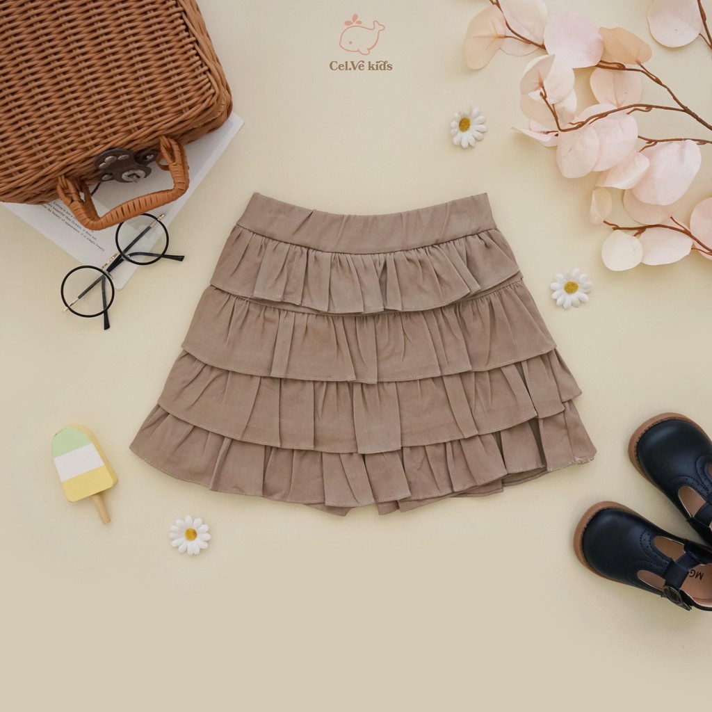 Celvekids - Skort Pants Nadine Rok Celana Anak Perempuan Korean Style Bahan Chinos Usia 1-8th