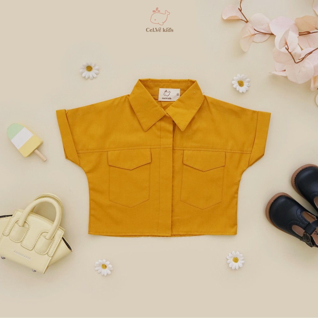 CELVEkids - Tasya Atasan Anak Perempuan Korean style Bahan Katun Poplin usia 1-5th