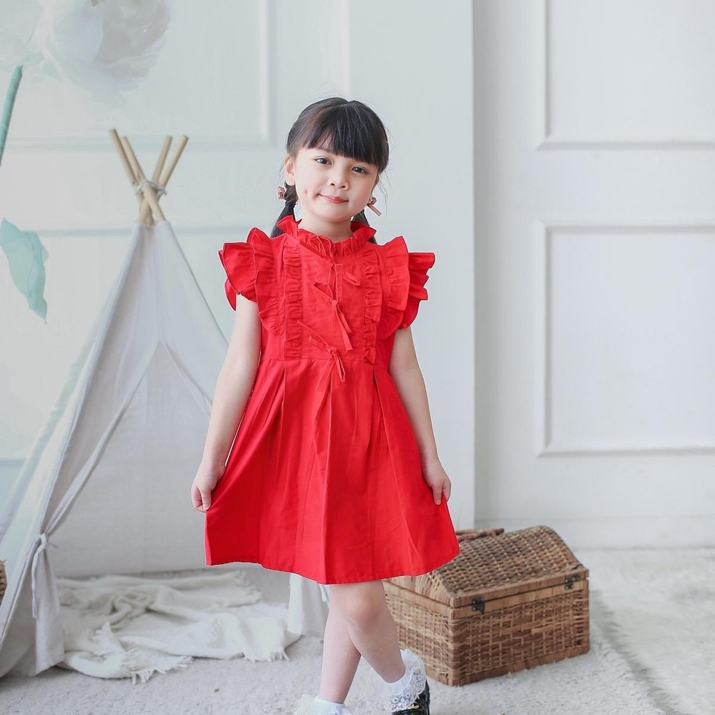 CELVEkids - Beverly Dress Baju Rok Anak Perempuan Korean style Bahan cotton usia 1-6th