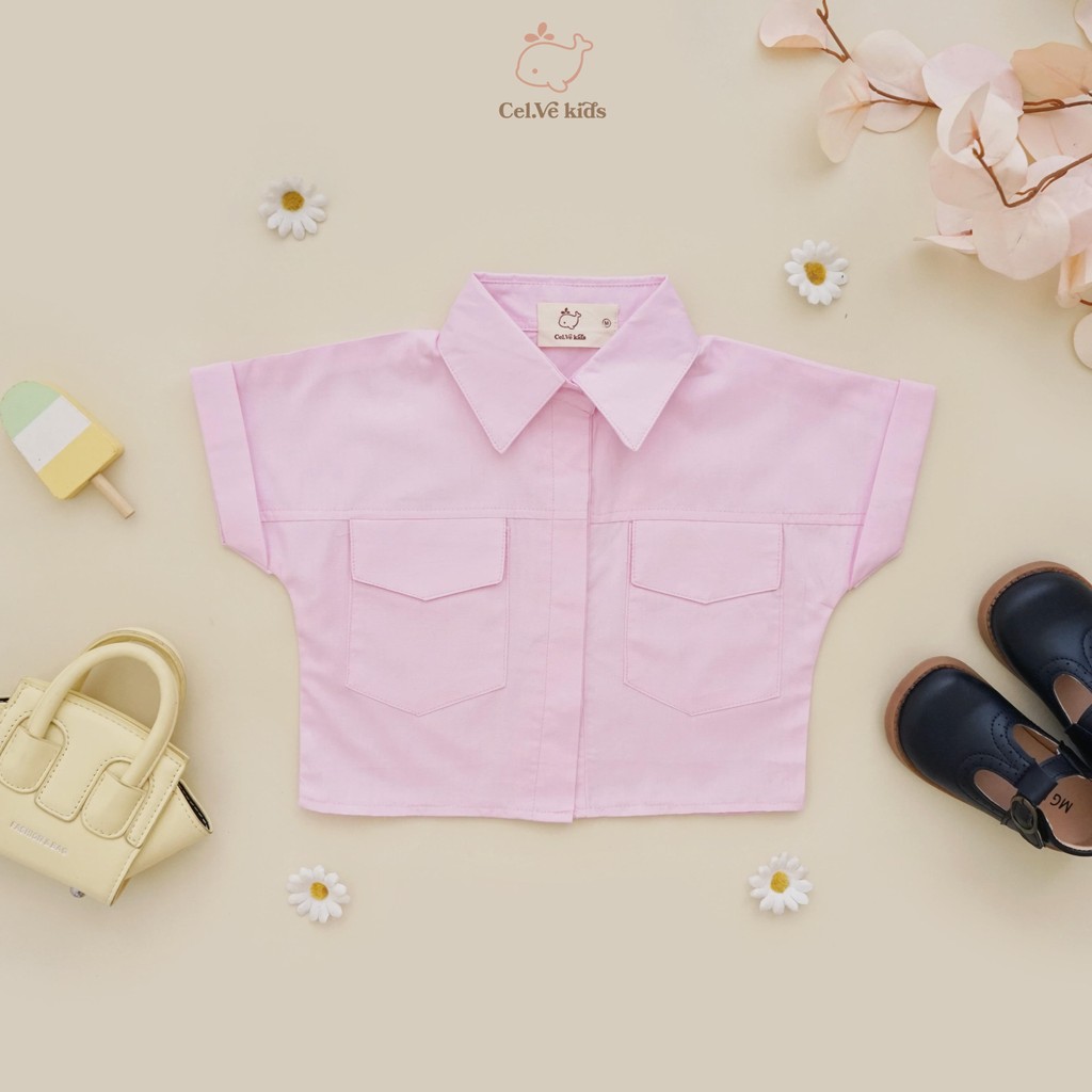 CELVEkids - Tasya Atasan Anak Perempuan Korean style Bahan Katun Poplin usia 1-5th