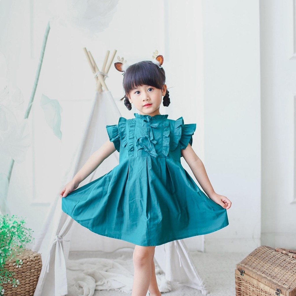 CELVEkids - Beverly Dress Baju Rok Anak Perempuan Korean style Bahan cotton usia 1-6th