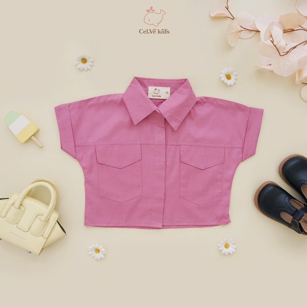CELVEkids - Tasya Atasan Anak Perempuan Korean style Bahan Katun Poplin usia 1-5th