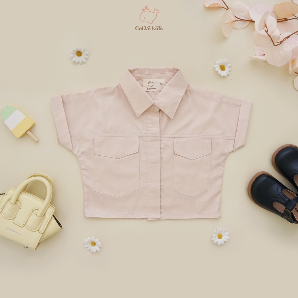 CELVEkids - Tasya Atasan Anak Perempuan Korean style Bahan Katun Poplin usia 1-5th
