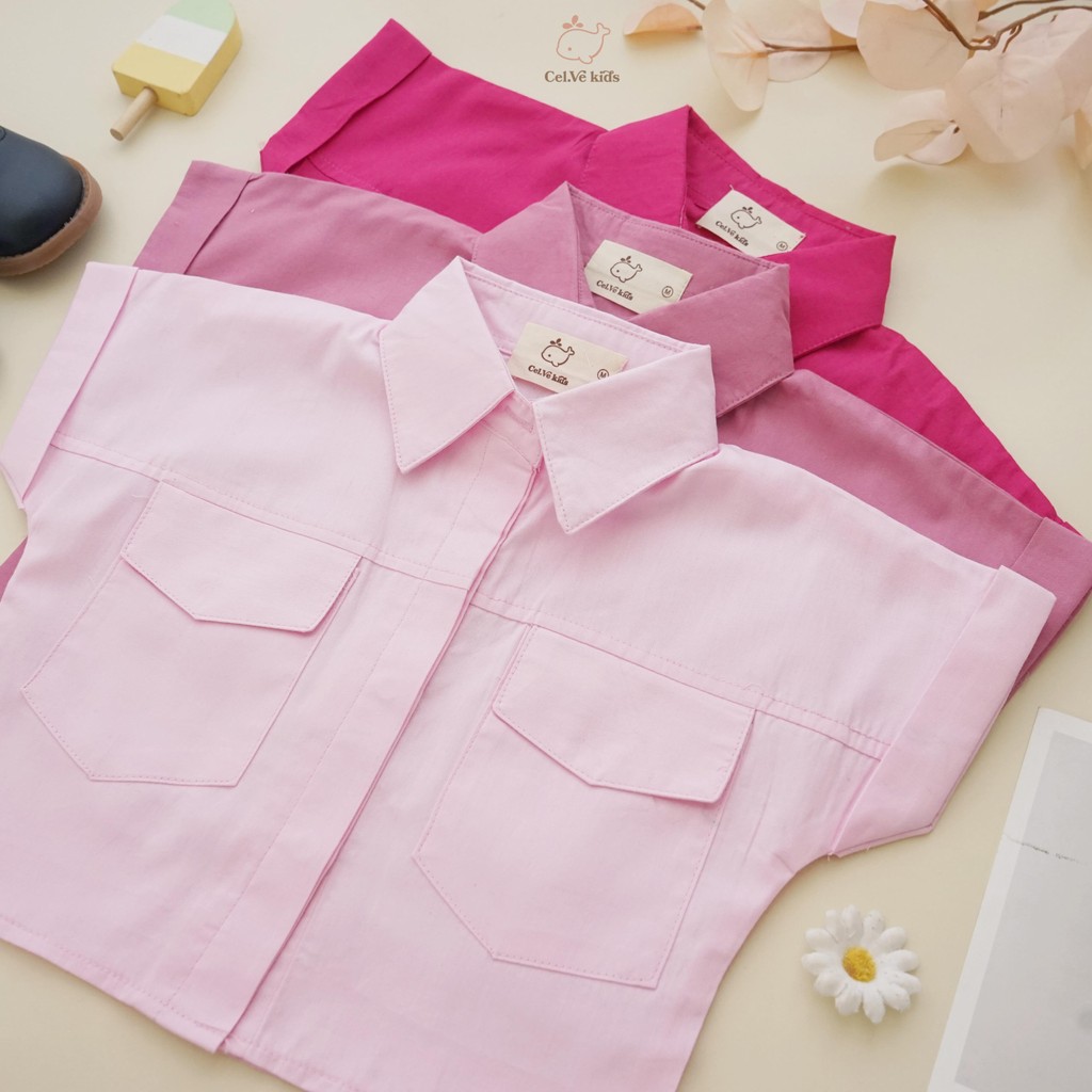 CELVEkids - Tasya Atasan Anak Perempuan Korean style Bahan Katun Poplin usia 1-5th