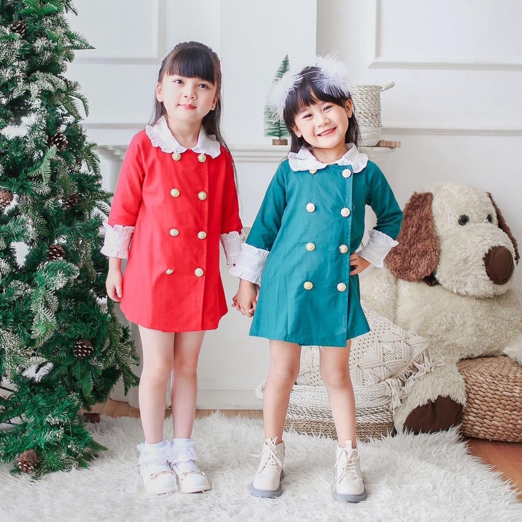 CELVEkids - Quinn Dress Baju Rok Anak Perempuan Korean style Bahan cotton usia 1-6th